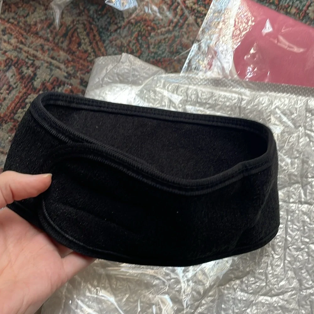 🌹 FREE w/purchase New terry cloth Black Headband adjustable Velcro - Picture 7 of 12